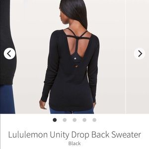 lululemon unity drop back sweater